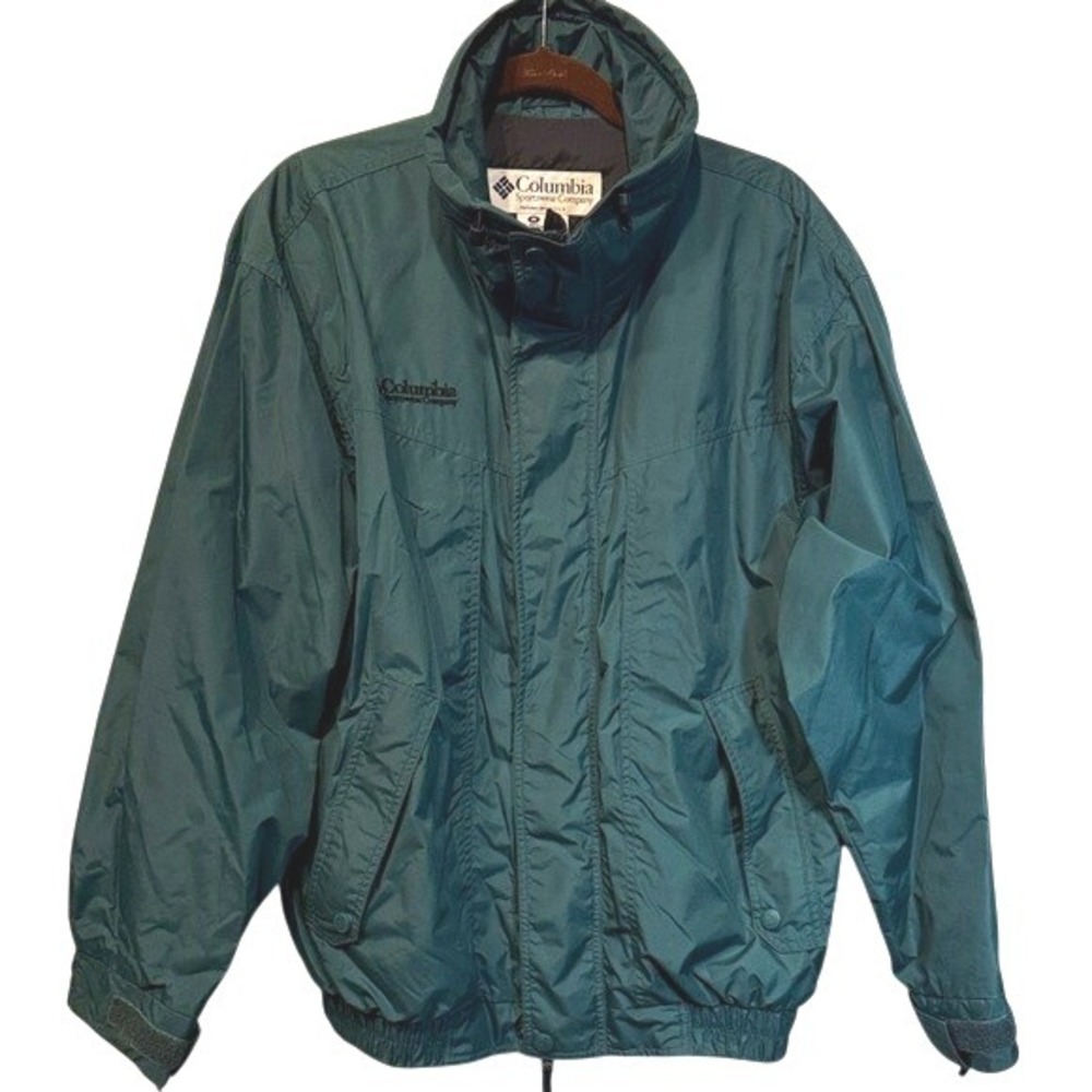 Columbia Hunter Green Whirlibird Jacket Men's Large Green Waterproof Windbreaker